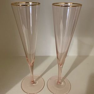 ANTHROPOLOGIE BHLDN WEDDING CHAMPAGNE GLASSES